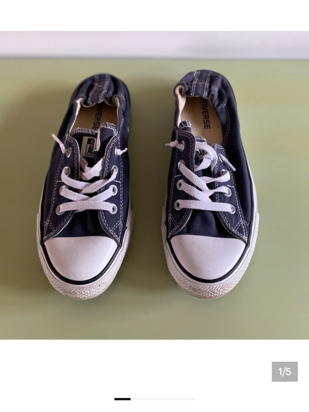 Converse Black Low Top Canvas Sneakers with White Accents